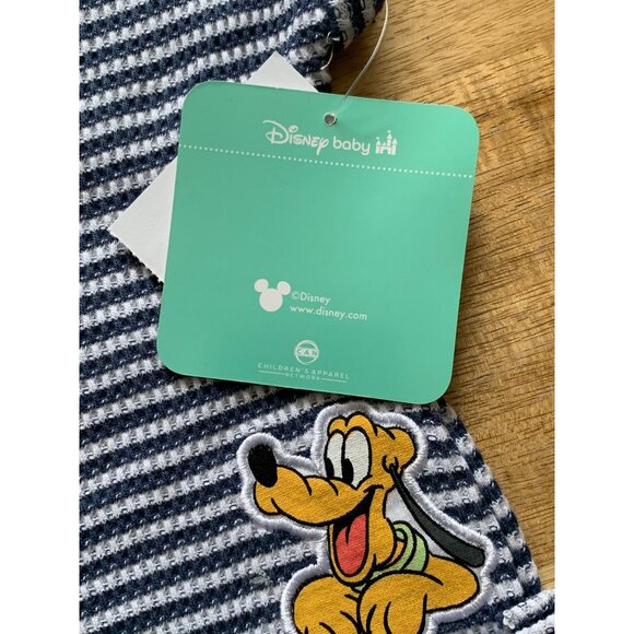 Disney Baby Mickey Pluto Best Buds Striped Romper For Infant Size 3-6M - Picture 8 of 10